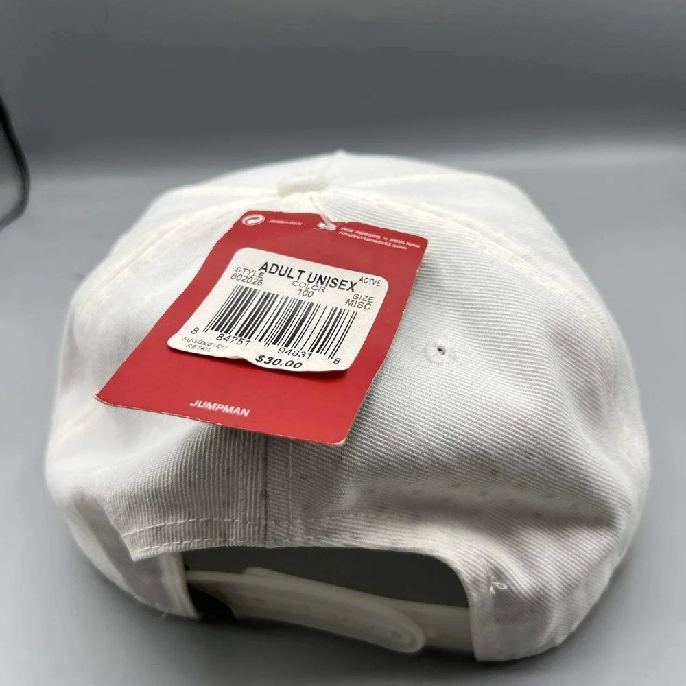 Air Jordan Hat Men‎ White Embroidered Jumpman Snap Back Cap
